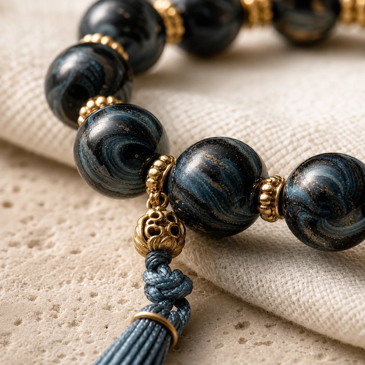 Lacquer Bracelet · Blue Sea detail