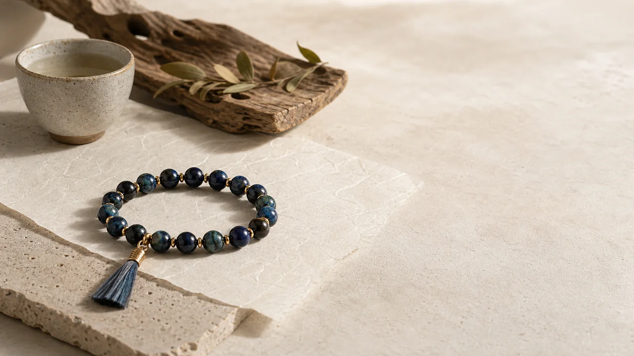 Lacquer Bracelet · Blue Sea in scene