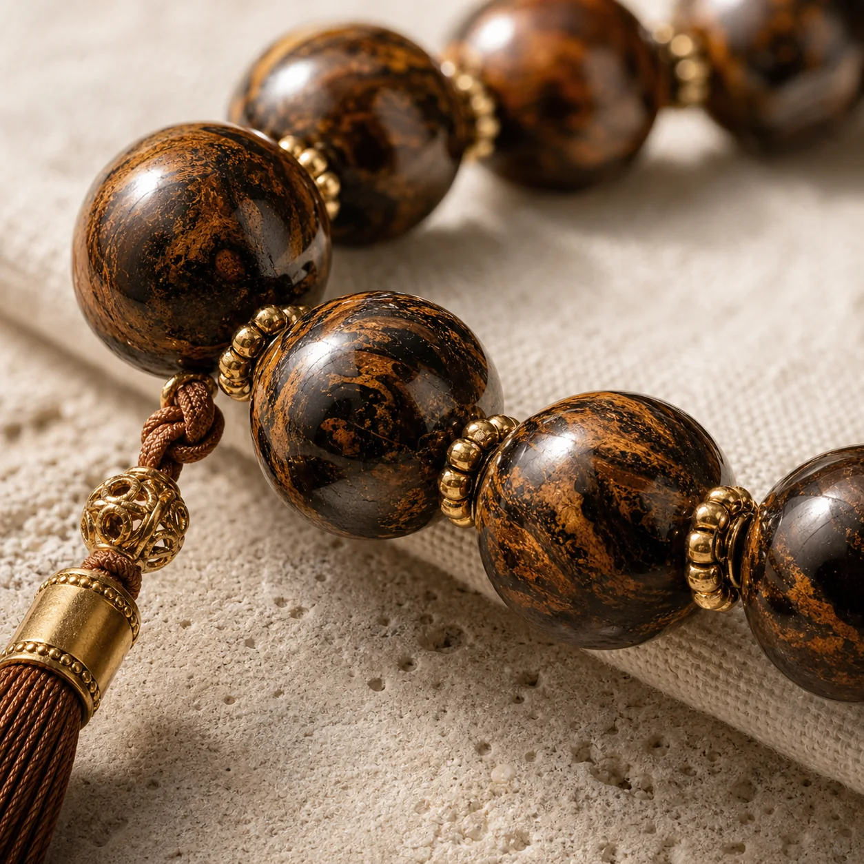 Lacquer Bracelet · Walnut Brown detail