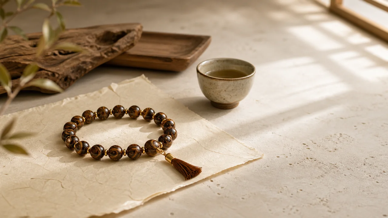 Lacquer Bracelet · Walnut Brown in scene